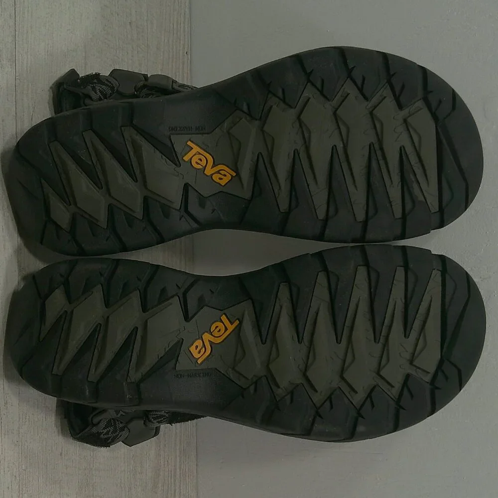 Teva Terra Fi 5 Universal Hiking Sandals Black Men’s Sport Strap Wavy Trail S 13